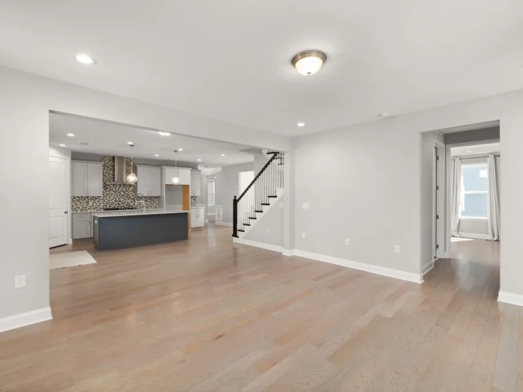 Open floor plan flooring - Chameleon Property Rehabs
